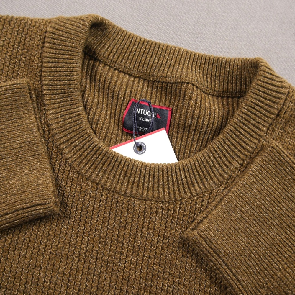 UNTUCKit Seaver Ribbed Regular Fit Crewneck Men Sweater XL Cotton Preppy Work